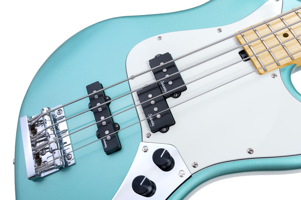 (Demo Model) : Sadowsky Guitars MetroExpress Hybrid PJ Bass 4 - Sage Green Metallic