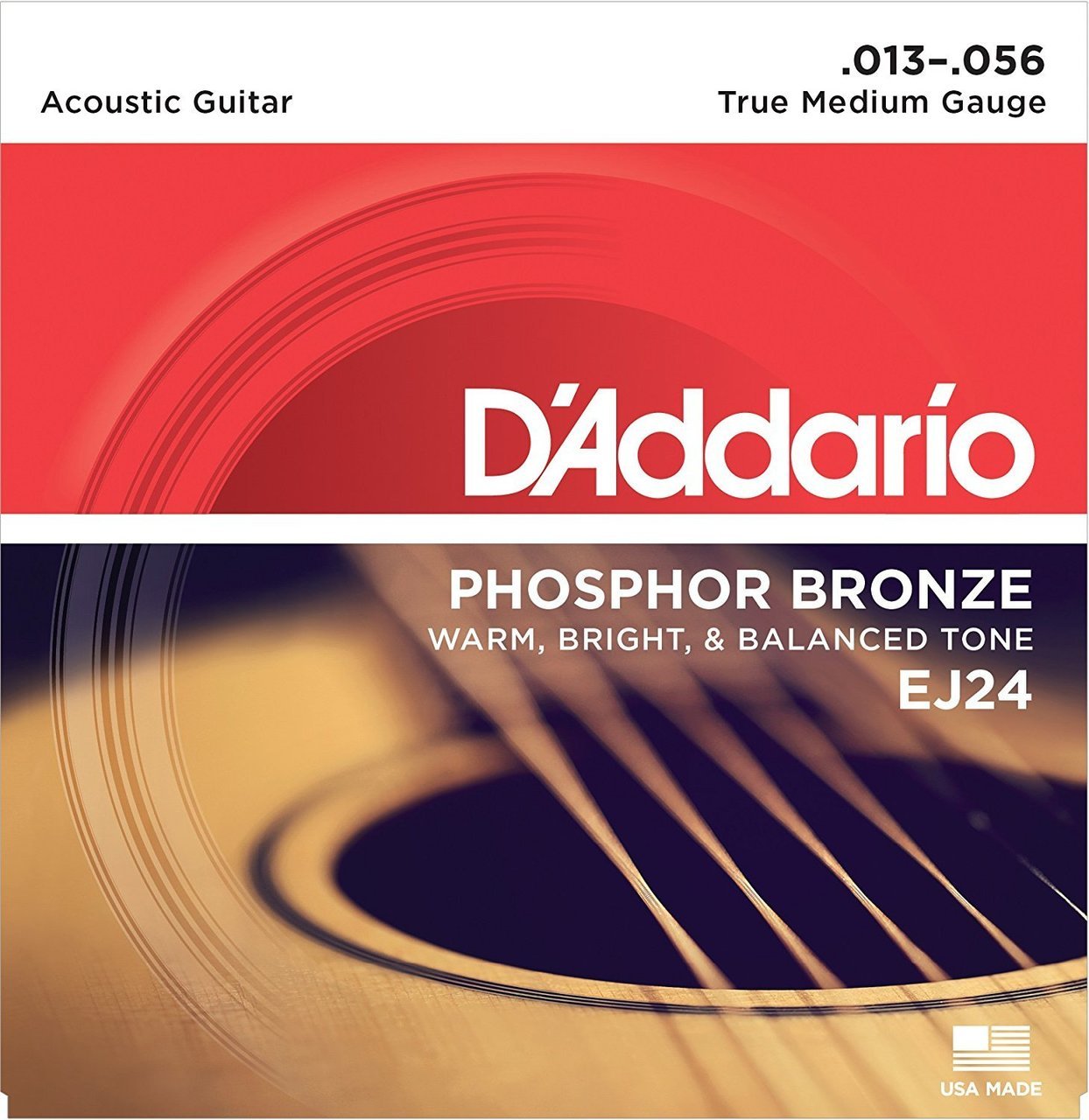 D'Addario Phosphor Bronze True Medium 13-56 Acoustic Guitar String Sets