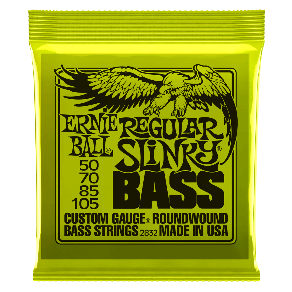 Ernie Ball Regular Slinky Nickel Wound Electric Bass Strings 50-105
