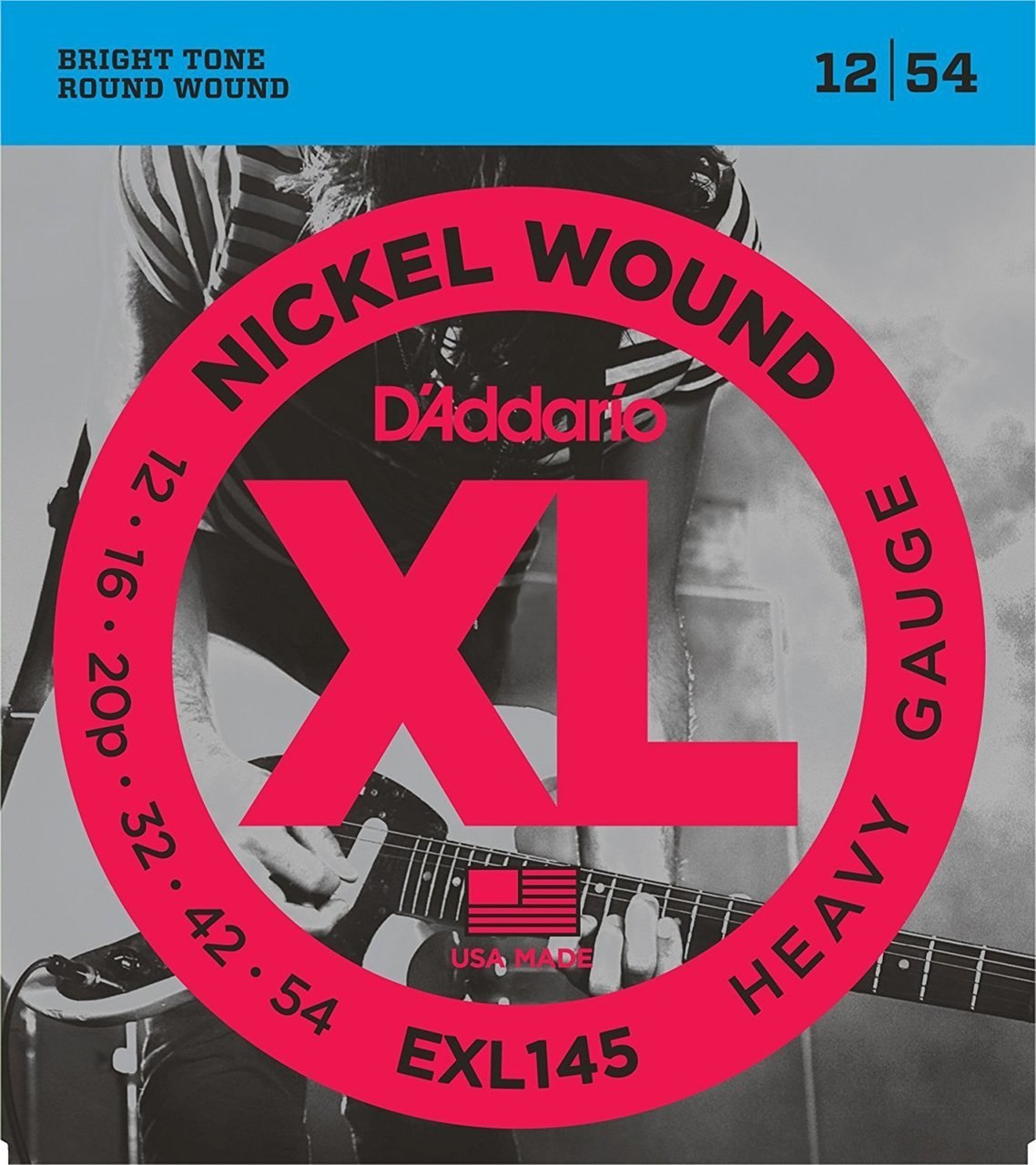 D'Addario EXL145 12-54 Nickel Wound  Electric Guitar Strings
