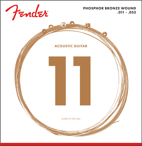 Fender 60L  Phospher Bronze Acoustic Guitar Strings 11-52