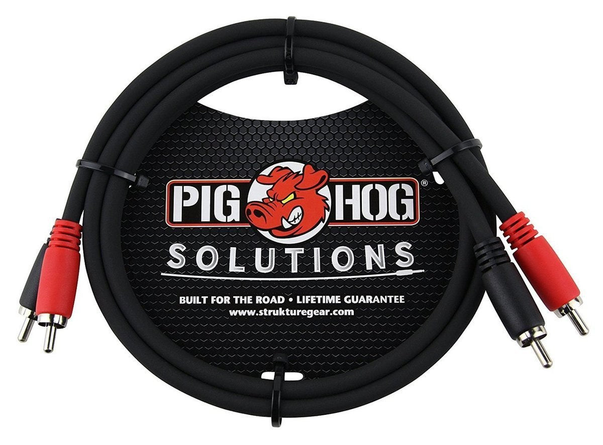 Pig Hog PD-RCA03 Dual RCA (Male) to Dual RCA (Male) Dual Cable, 3 feet