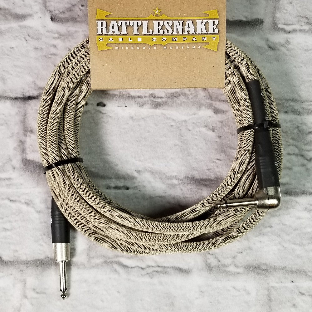 Rattlesnake Cables 15' Tweed Straight to Right Angle