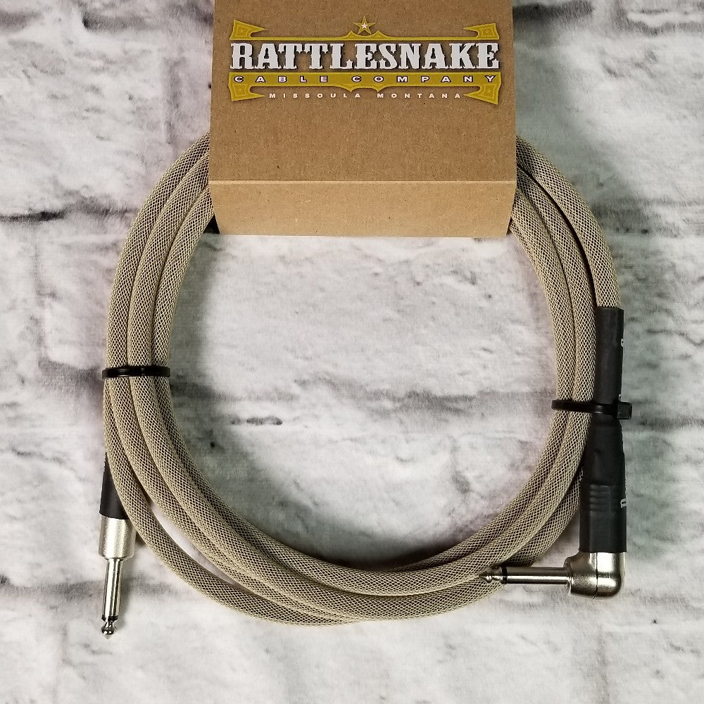 Rattlesnake Cables 10' Tweed Straight to Right Angle