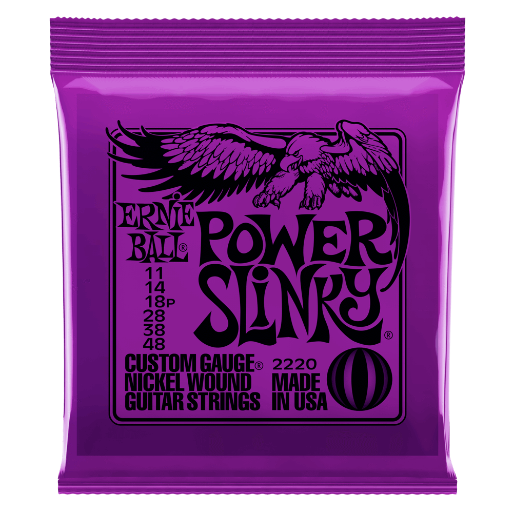 Ernie Ball Power Slinky Nickel Wound Electric Guitar Strings 11-48