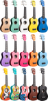 Amahi Ukuleles Peace Love Design Panda Painted Soprano Ukulele