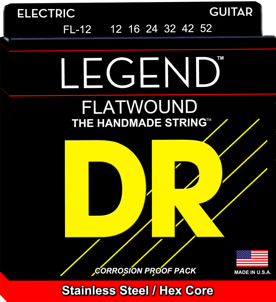 DR Strings Legend Flatwound Electric Guitar Strings 12/52 Lite
