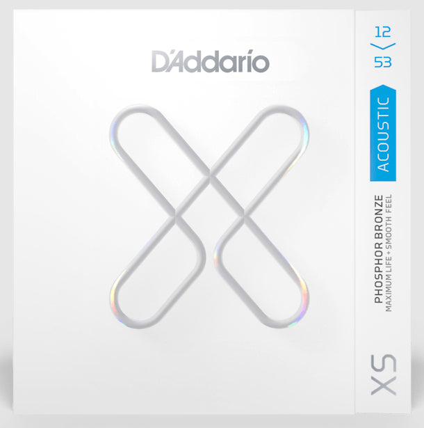 D'Addario XSAPB1253 Coated Phosphor Bronze 12-53 Custom Light Gauge Acoustic Guitar String Set