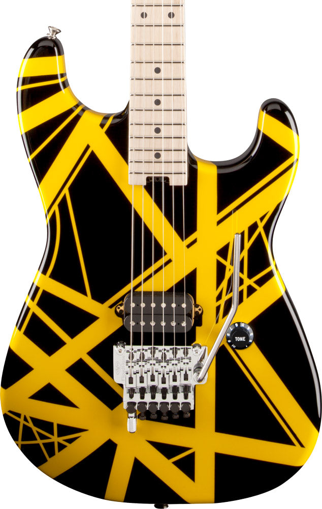 EVH Guitars Striped Series,  Black with Yellow Stripes