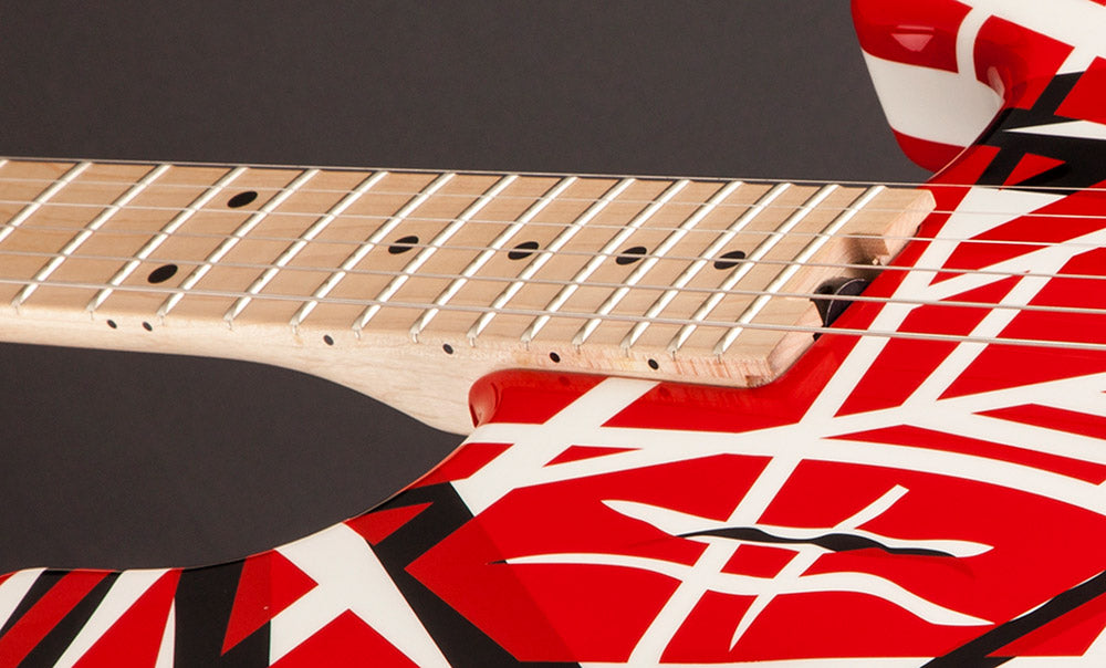 EVH Striped Series Guitar Red with Black Stripes