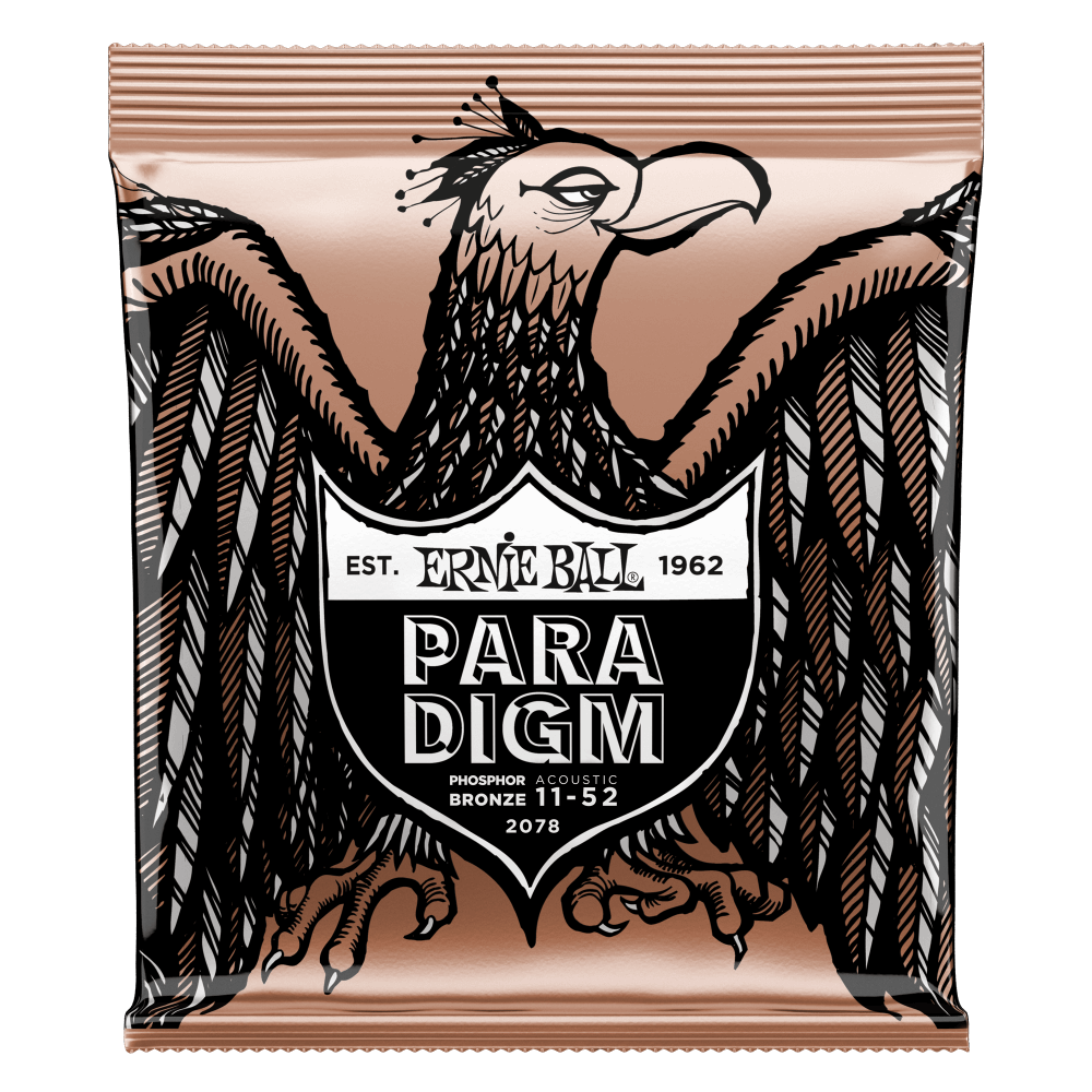 Ernie Ball Paradigm Light Phosphor Bronze Acoustic Guitar Strings 11-52