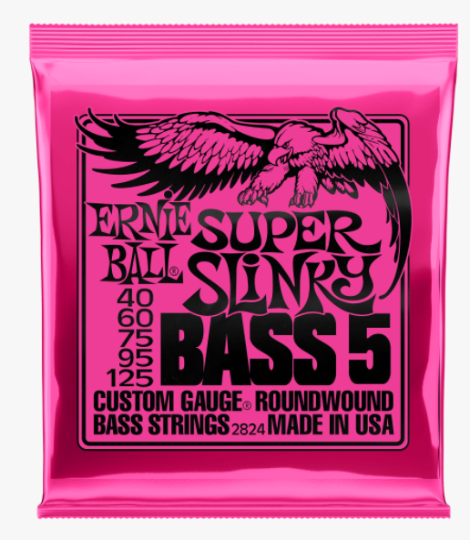 Ernie Ball Super Slinky 5-String Nickel Wound Electric Bass Strings 40-125