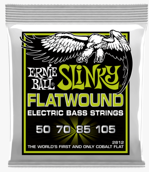 Ernie Ball Super Slinky 4-String Flatwound Cobalt Electric Bass Strings  50-105