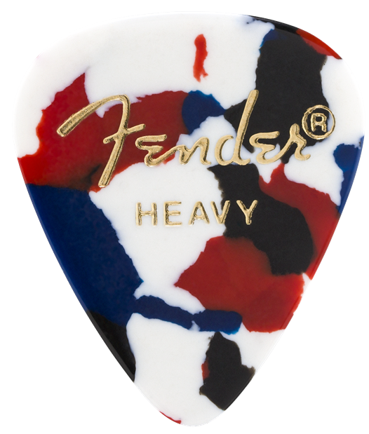 Fender 351 Shape Celluloid Pick Confetti Heavy 12ct