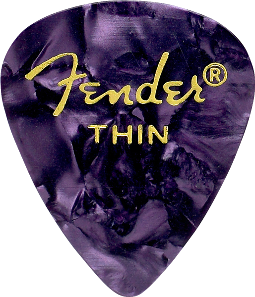 Fender 351 Shape 12 Pick Pack, Purple, Thin
