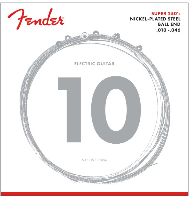 Fender Nickel Plated Super 250's Guitar Strings 10-46