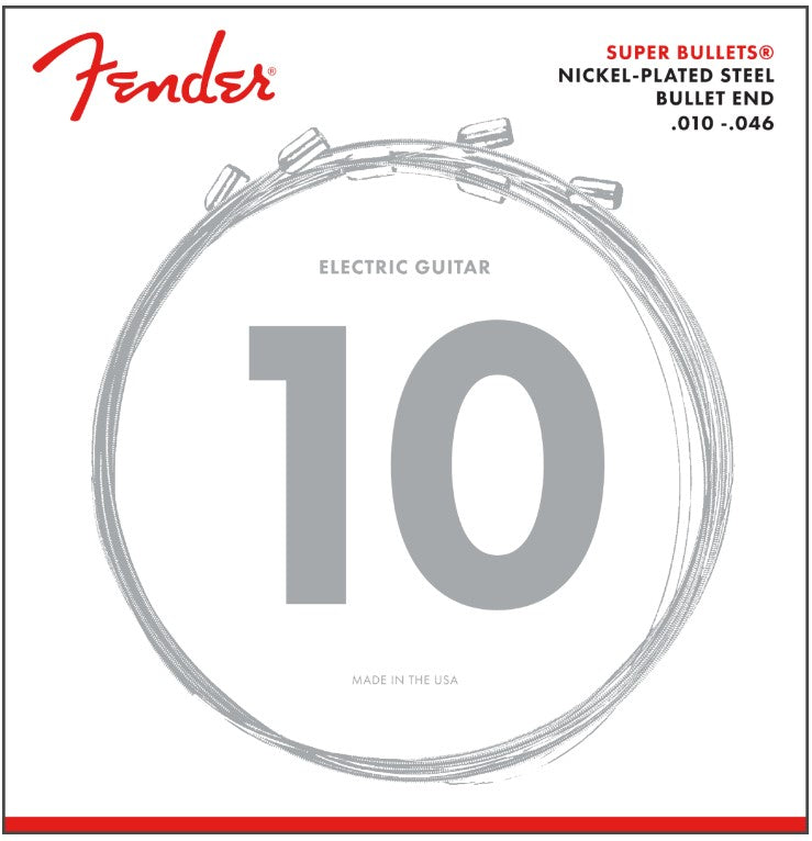 Fender Strings 3250R Super Bullets Nickel Plated Steel Guitar Strings 10-46