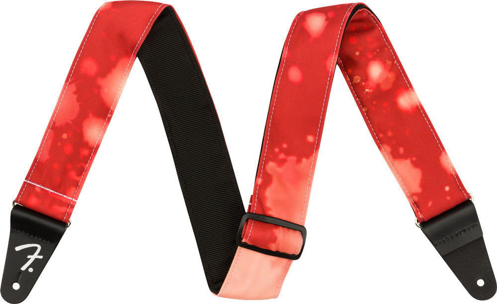 Fender Tie Dye Acid Wash Strap -  Red