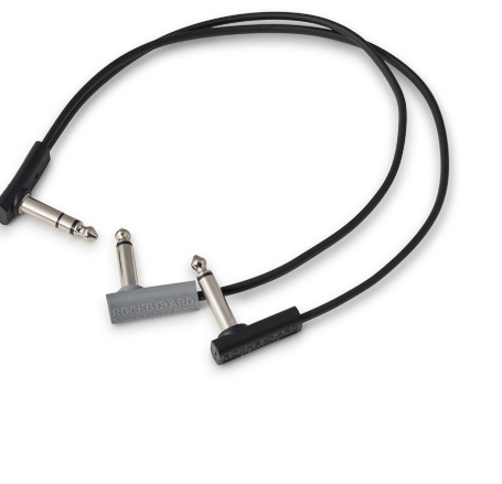 RockBoard Flat Patch Y Splitter Cable, 30 cm / 11 13/16"
