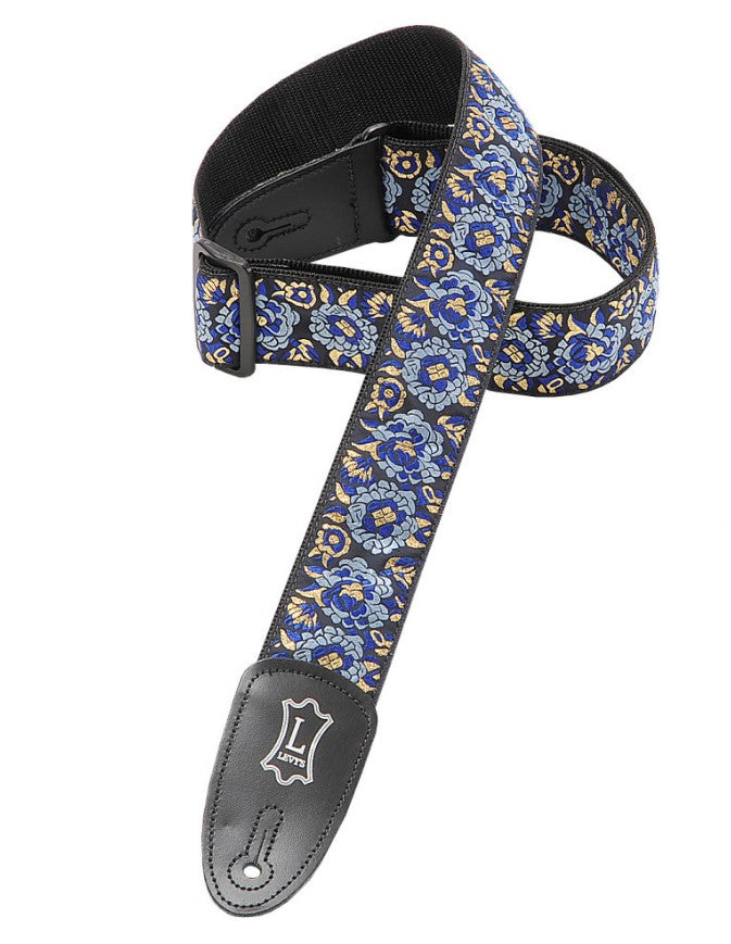 Levy's Leathers 2" PRINT SERIES Blue Jacquard Guitar Strap – M8AS-NAV