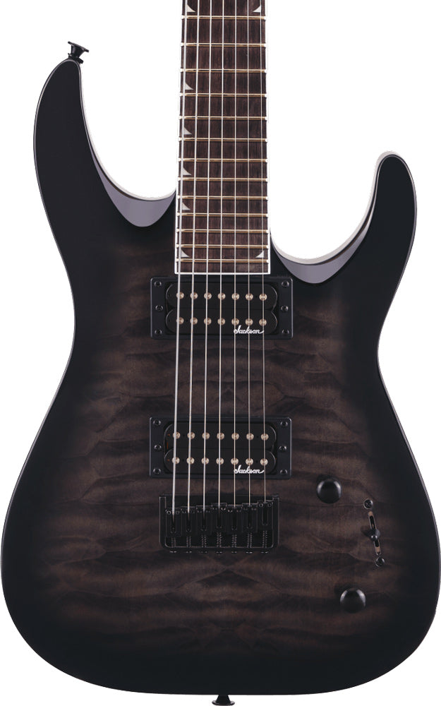 Jackson JS Series Dinky Arch Top JS22Q-7 DKA HT - Transparent Black Burst