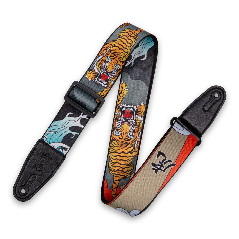 Levy's Leathers 2" Polyester Guitar Strap Japanese Traditional Tiger – MPD2-124