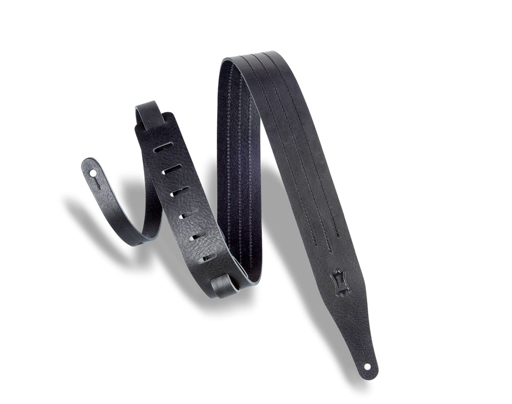 Levy's Leathers Triple Stitch – Complimentary Guitar Strap – MV217TS-BLK_BLK