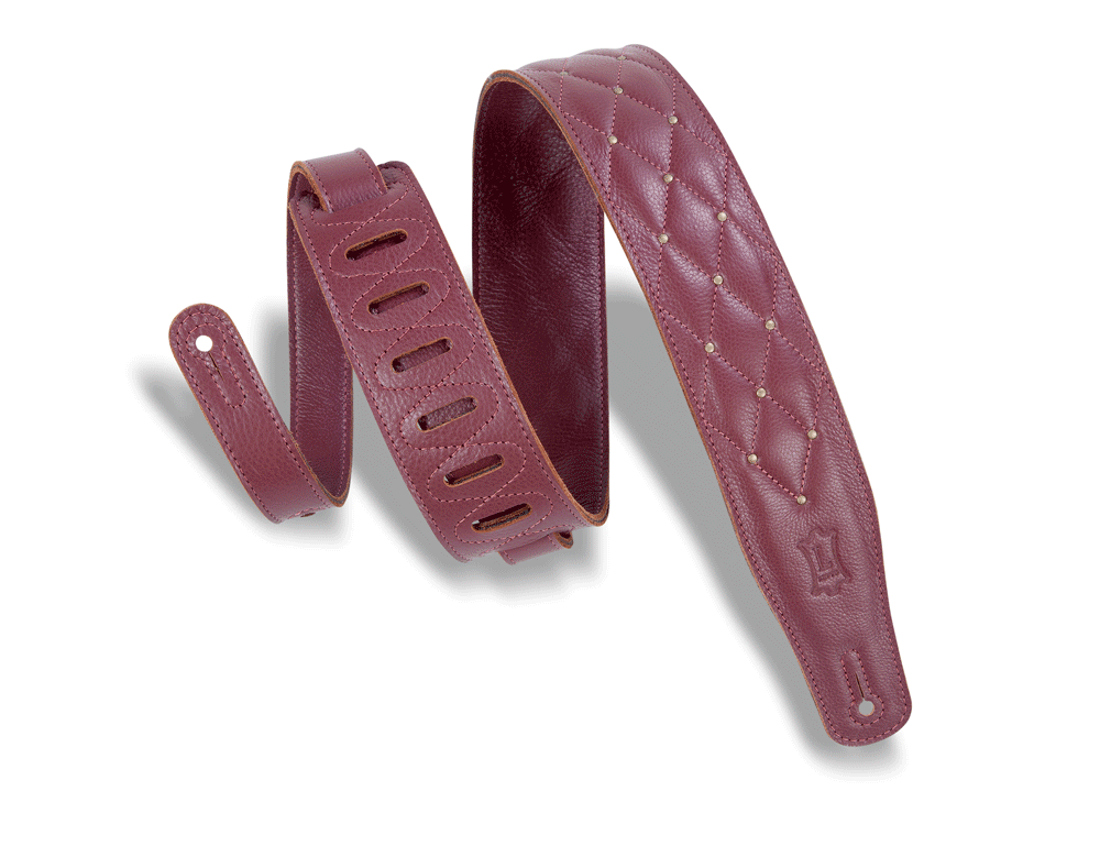 Levy's Leathers Deluxe Series Tufted Guitar Strap – MG26DS-BRG_ABR