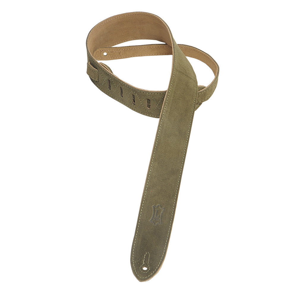 Levy's Leathers Classics Series 2" Suede Guitar Strap Green - MS12-GRN