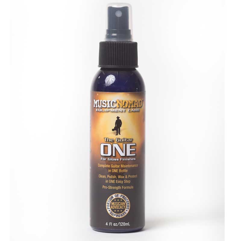 Music Nomad - The Guitar ONE All in 1 Cleaner, Polish, Wax for Gloss Finishes (4oz.)