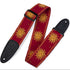 Levy's Leathers 2″ Sun Design Jacquard Weave Guitar Strap Red