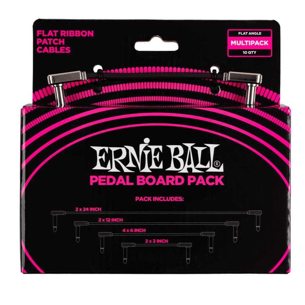 Ernie Ball Flat Ribbon Patch Cable Pedalboard Multi-Pack