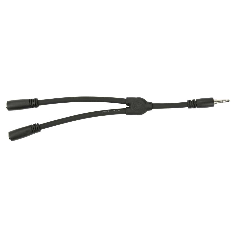 Pig Hog Solutions 6" Y Splitter Cable, Stereo 3.5mm(M)-Dual 3.5mm (F)
