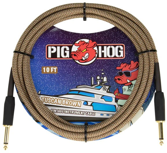 Pig Hog "Tuscan Brown"  Vintage Instrument Cable, 10ft