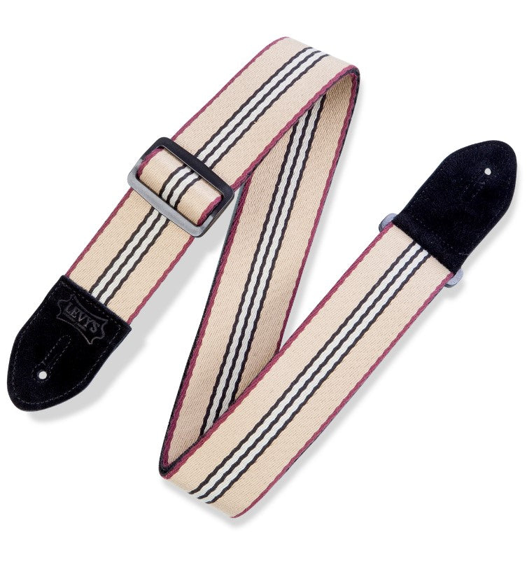 Levy's Leathers 2" PRINT SERIES Prep Stripe Weave Guitar Strap MC8VIN-003