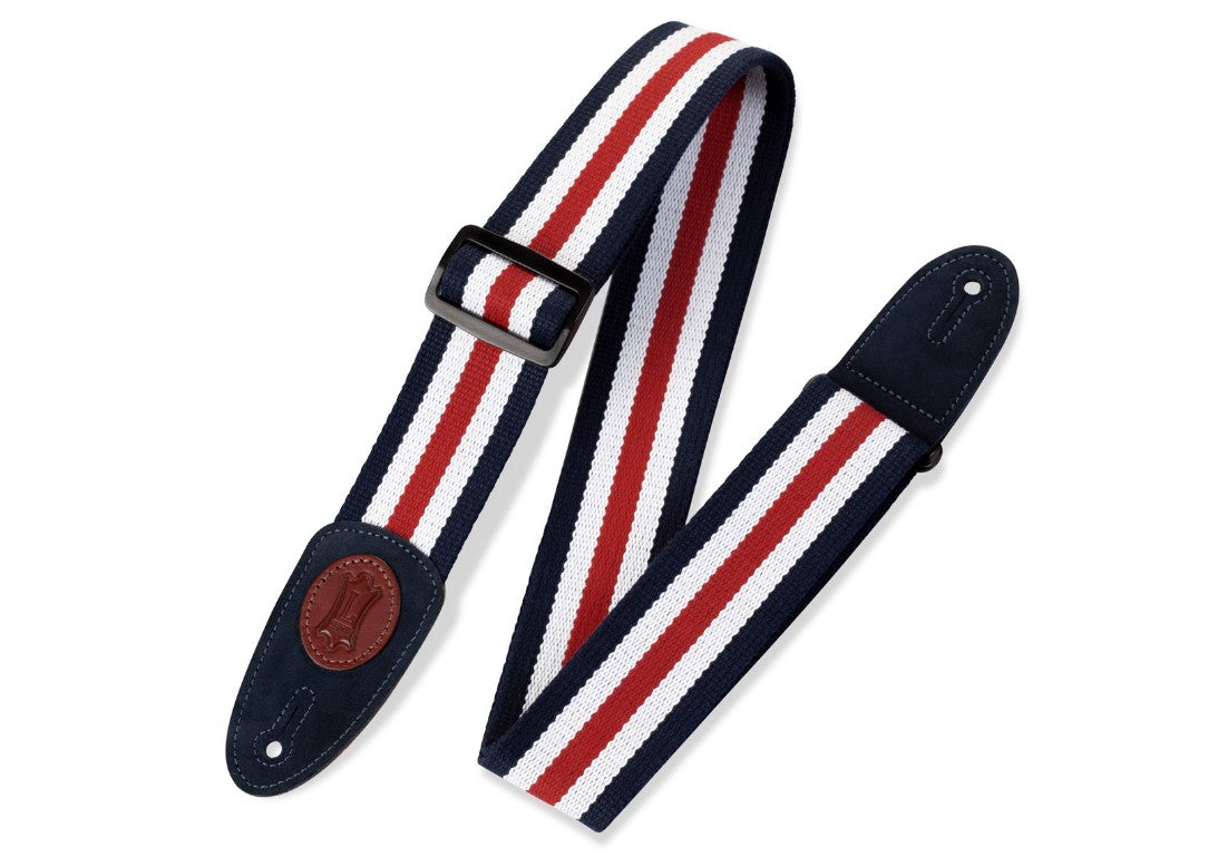 Levy's Leathers 2" CLASSICS SERIES Guitar Strap Red/white/Blue - MSSC8-RWB