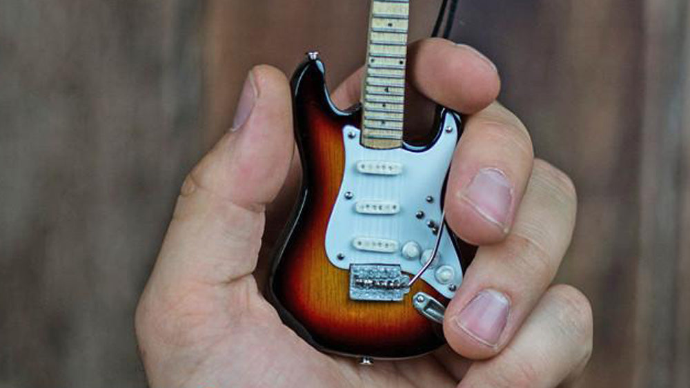 AXE HEAVEN 6" FENDER Sunburst Stratocaster Guitar Holiday Ornament