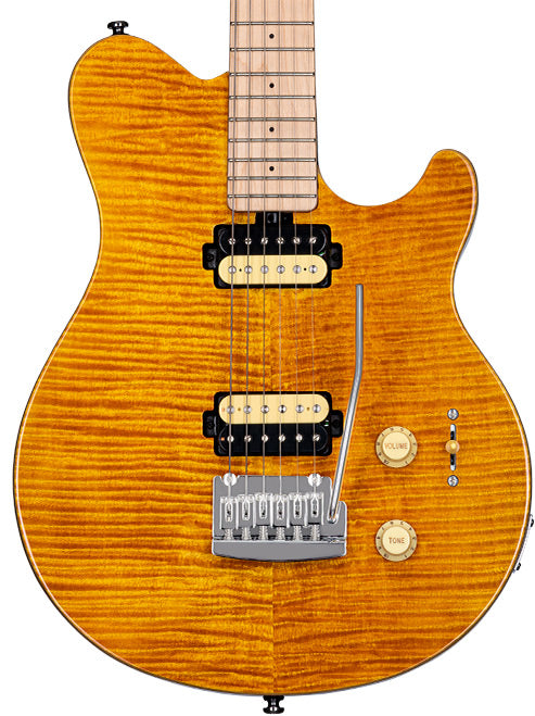 Sterling by Music Man Axis Flame Maple Electric Guitar -Trans Gold