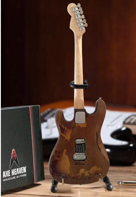 AXE HEAVEN Distressed SRV Custom Miniature Fender™ Strat™ Guitar Replica
