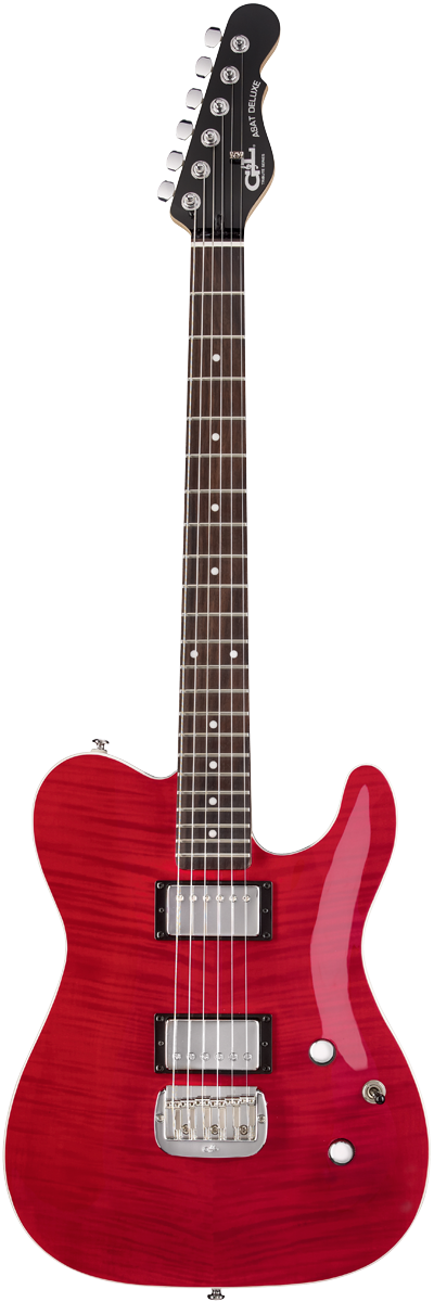 G&L Tribute Series ASAT Deluxe Carved Top in Red