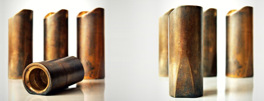 The Rock Slide Pro Guitar Slides - Large Aged Brass Swamp Slide