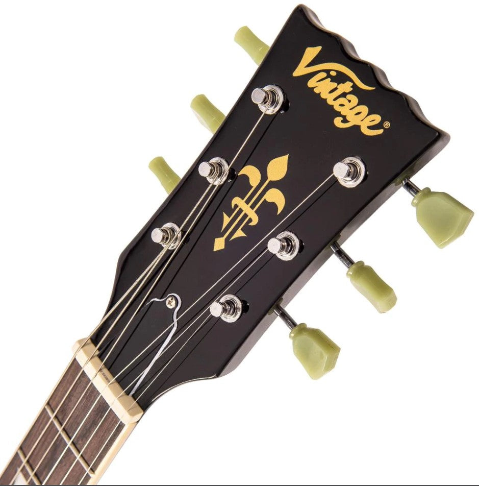 Vintage Guitars V100 ReIssued Electric Guitar ~ Black