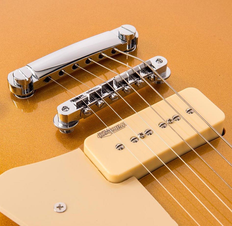 Vintage Guitars V100 ReIssued Electric Guitar ~ Gold Top