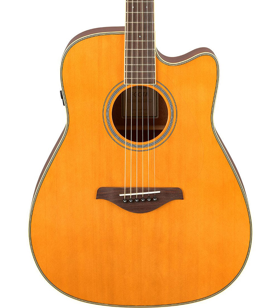 Yamaha FGC-TA VT TransAcoustic Cutaway Guitar - Vintage Tint