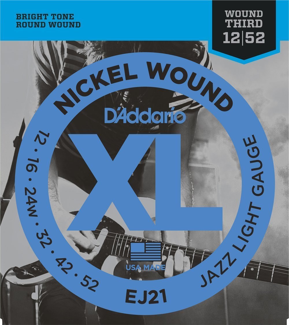 D'Addario EJ21 12-52 Nickel Wound  Electric Guitar Strings