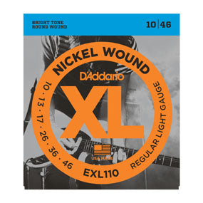 D'Addario EXL110 -3 Pack, Regular Light  Nickel Wound Electric Guitar Strings, 10-46