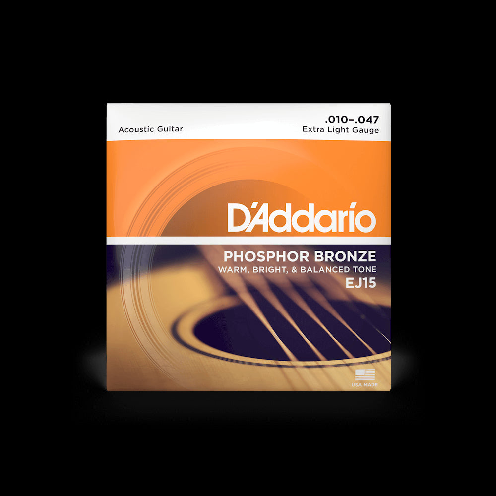 D'Addario EJ15 Phosphor Bronze 10-47 Acoustic Guitar String Set