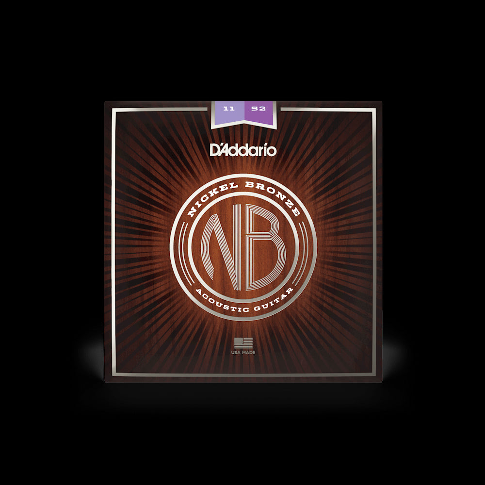 D'Addario NB1152 Nickel Bronze Wound 11-52 Acoustic Guitar Strings