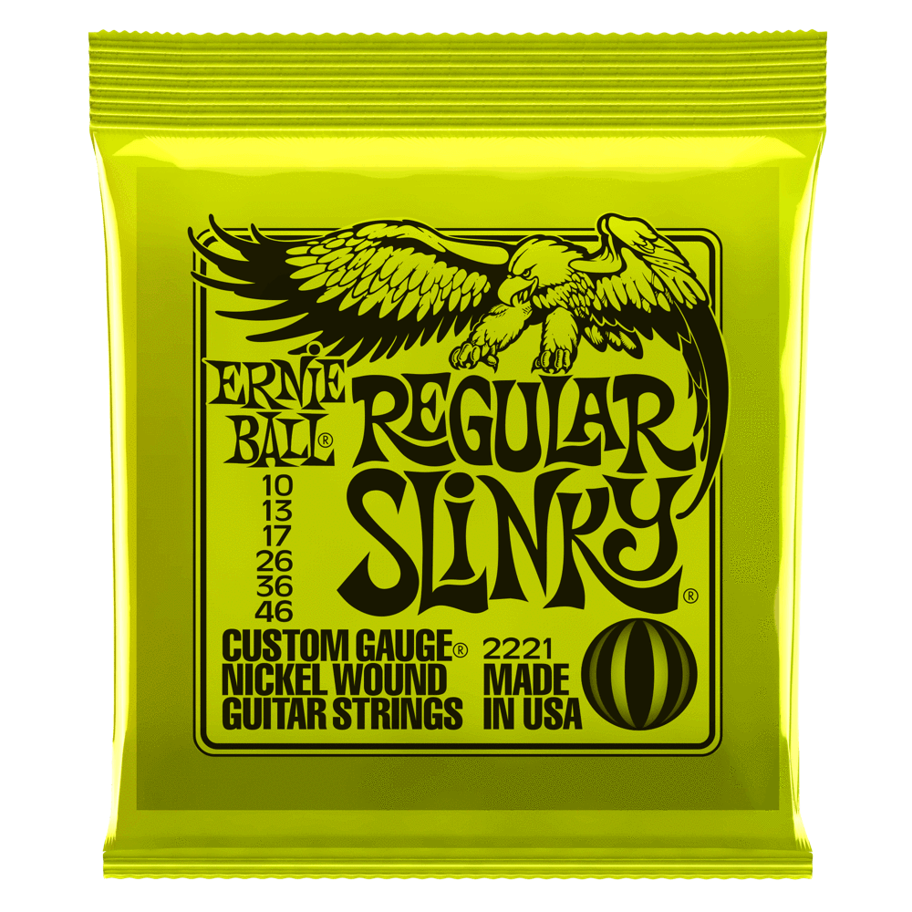 Ernie Ball Regular Slinky Nickel Wound Electric Guitar Strings 10-46