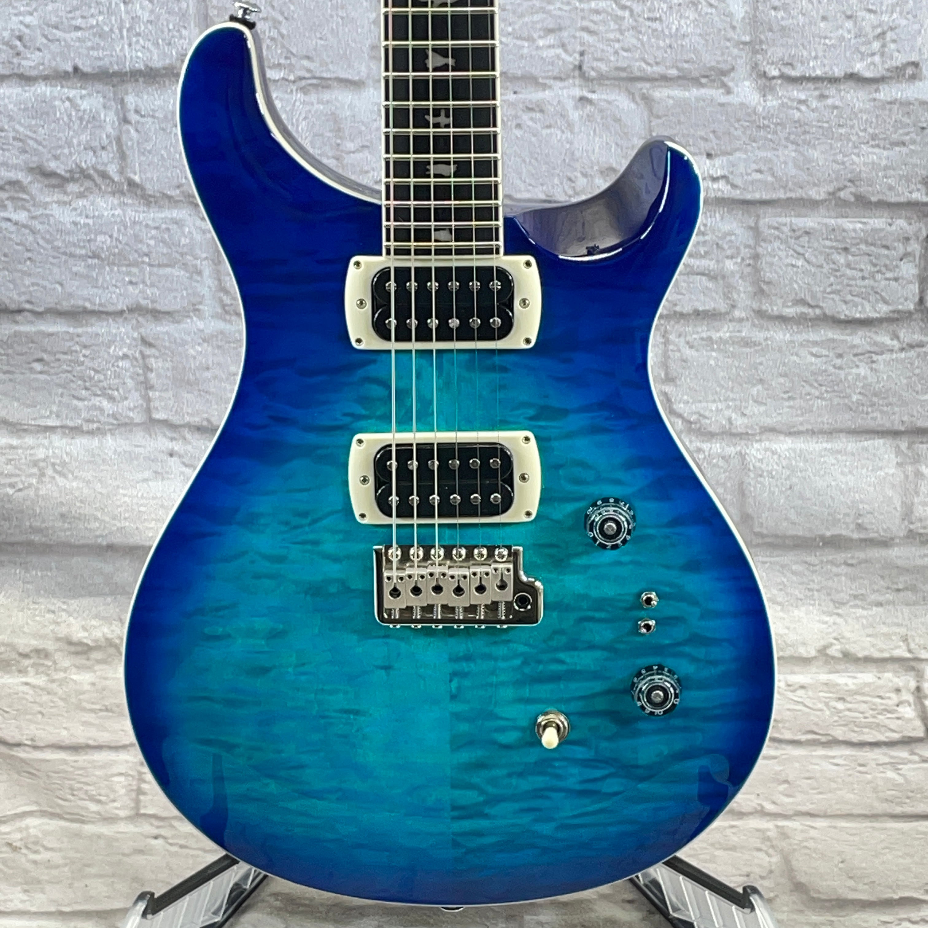 PRS Guitars SE Custom 24-08 Quilt Electric Guitar - Lake Blue